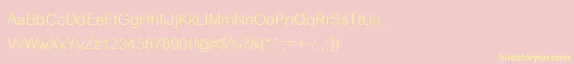 CordiaNew Font – Yellow Fonts on Pink Background