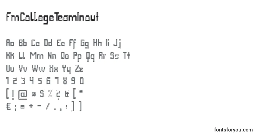 FmCollegeTeamInoutフォント–アルファベット、数字、特殊文字