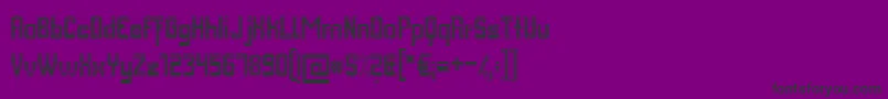 FmCollegeTeamInout-fontti – mustat fontit violetilla taustalla