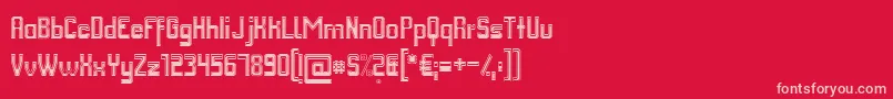 FmCollegeTeamInout Font – Pink Fonts on Red Background