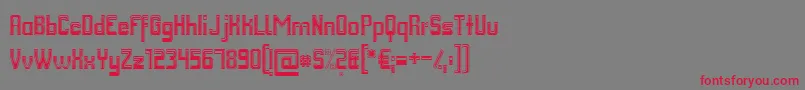 FmCollegeTeamInout Font – Red Fonts on Gray Background