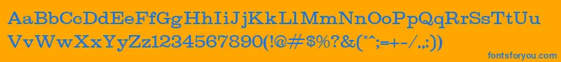 フォントCleartoneNormal – オレンジの背景に青い文字