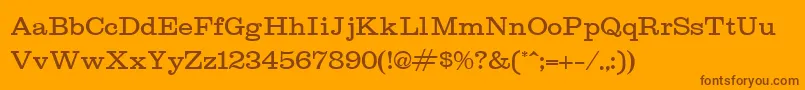 More about CleartoneNormal Font CleartoneNormal Font – Brown Fonts on Orange Background