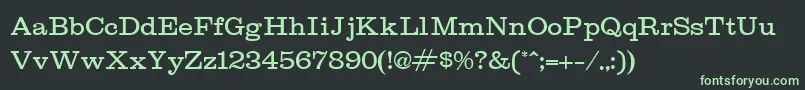 フォントCleartoneNormal – 黒い背景に緑の文字