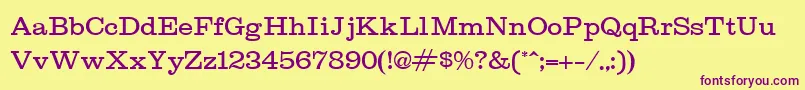 CleartoneNormal Font – Purple Fonts on Yellow Background