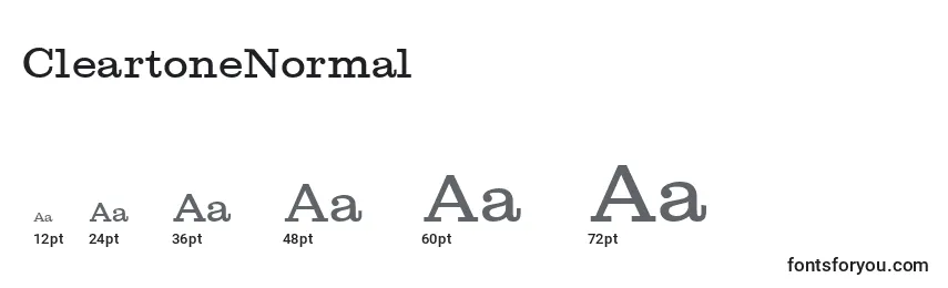 CleartoneNormal Font Sizes