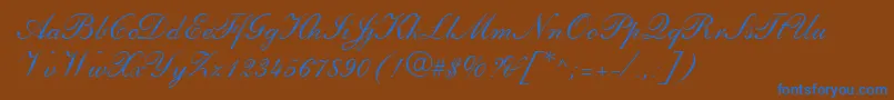 PenTweaksTwoSsi Font – Blue Fonts on Brown Background