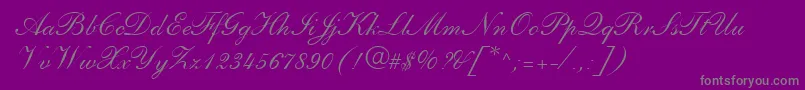 PenTweaksTwoSsi Font – Gray Fonts on Purple Background