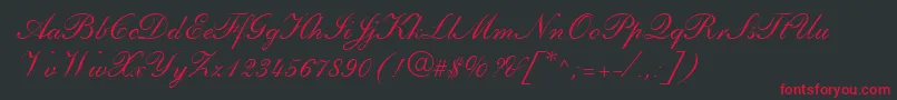 PenTweaksTwoSsi-Schriftart – Rote Schriften auf schwarzem Hintergrund