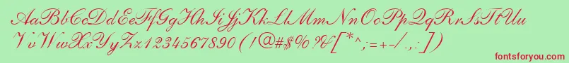 PenTweaksTwoSsi Font – Red Fonts on Green Background