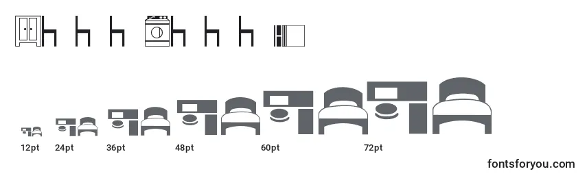 Размеры шрифта Furniture