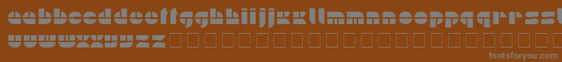 フォントPlainNormal – 茶色の背景に灰色の文字