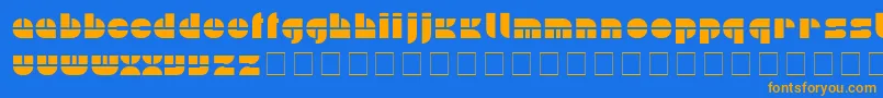PlainNormal Font – Orange Fonts on Blue Background