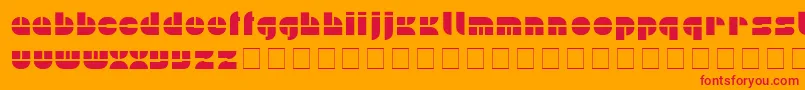 フォントPlainNormal – オレンジの背景に赤い文字