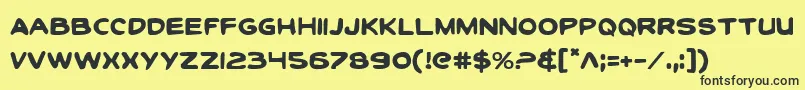 ToonTownIndustrialRegular Font – Black Fonts on Yellow Background