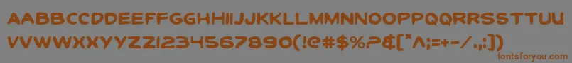 ToonTownIndustrialRegular Font – Brown Fonts on Gray Background