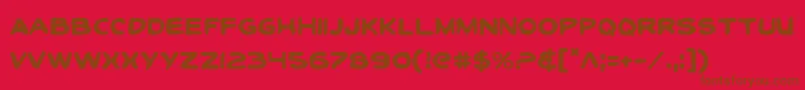 ToonTownIndustrialRegular Font – Brown Fonts on Red Background