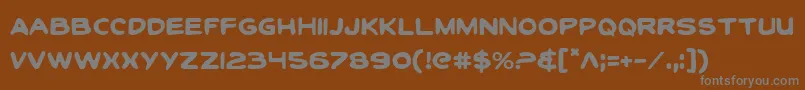 Шрифт ToonTownIndustrialRegular – серые шрифты на коричневом фоне