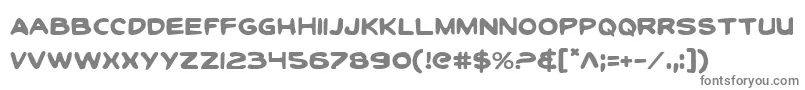 Шрифт ToonTownIndustrialRegular – серые шрифты на белом фоне