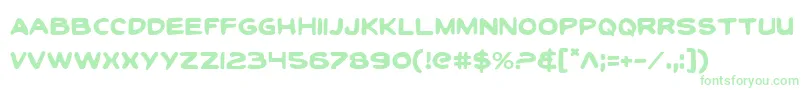 Czcionka ToonTownIndustrialRegular – zielone czcionki