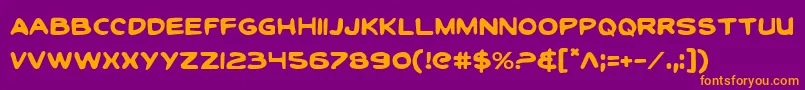 ToonTownIndustrialRegular Font – Orange Fonts on Purple Background