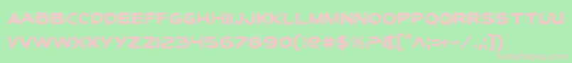 ToonTownIndustrialRegular Font – Pink Fonts on Green Background