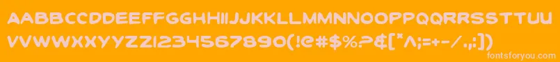 ToonTownIndustrialRegular Font – Pink Fonts on Orange Background