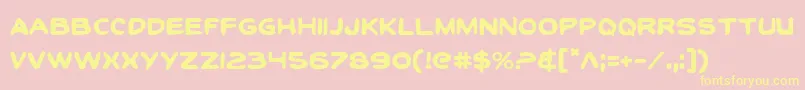 ToonTownIndustrialRegular Font – Yellow Fonts on Pink Background