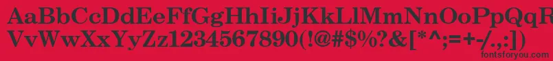 CenturySchoolbook Font – Black Fonts on Red Background
