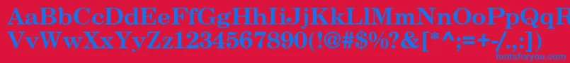 CenturySchoolbook Font – Blue Fonts on Red Background