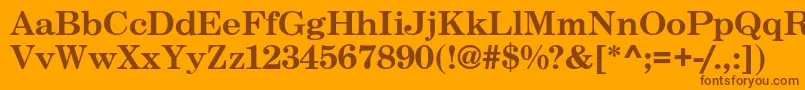CenturySchoolbook Font – Brown Fonts on Orange Background