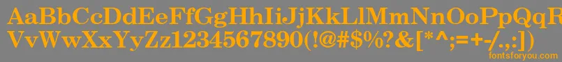 CenturySchoolbook Font – Orange Fonts on Gray Background