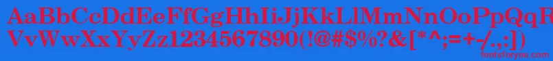 CenturySchoolbook Font – Red Fonts on Blue Background