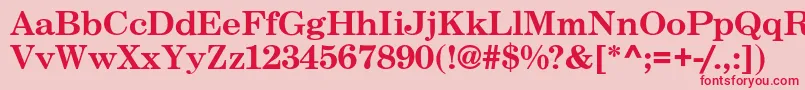 CenturySchoolbook Font – Red Fonts on Pink Background