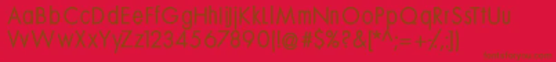 Mksansserifmediumtallx Font – Brown Fonts on Red Background