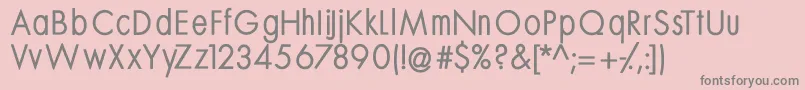 Mksansserifmediumtallx Font – Gray Fonts on Pink Background