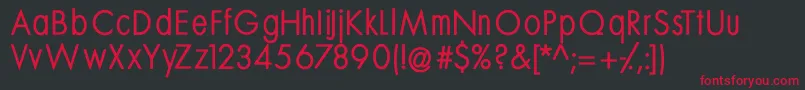 Mksansserifmediumtallx Font – Red Fonts on Black Background