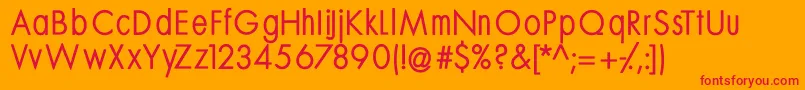 Mksansserifmediumtallx Font – Red Fonts on Orange Background