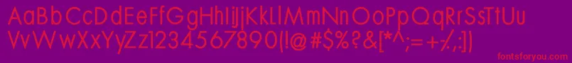 Mksansserifmediumtallx Font – Red Fonts on Purple Background