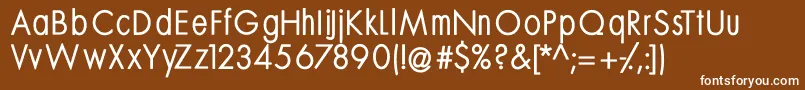 Mksansserifmediumtallx Font – White Fonts on Brown Background