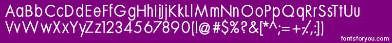 Mksansserifmediumtallx Font – White Fonts on Purple Background