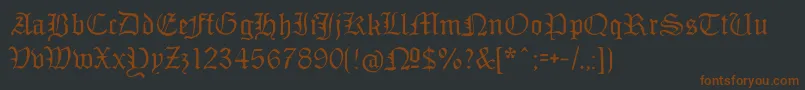 Monamourfraktur Font – Brown Fonts on Black Background