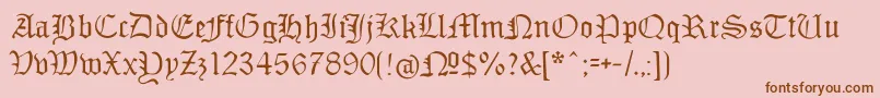 Monamourfraktur Font – Brown Fonts on Pink Background