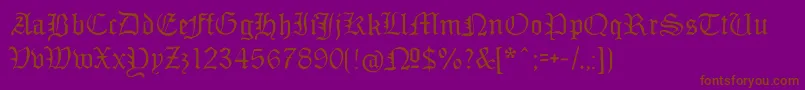 Monamourfraktur Font – Brown Fonts on Purple Background