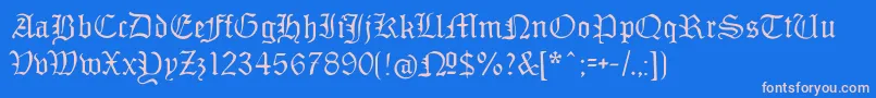 Monamourfraktur Font – Pink Fonts on Blue Background