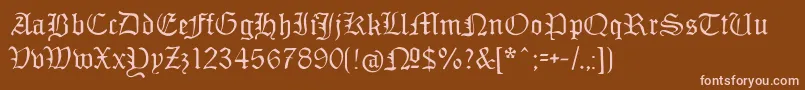 Шрифт Monamourfraktur – розовые шрифты на коричневом фоне