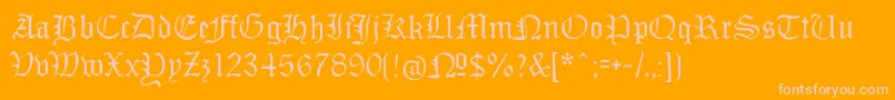 Monamourfraktur Font – Pink Fonts on Orange Background