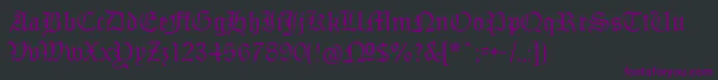 Шрифт Monamourfraktur – фиолетовые шрифты на чёрном фоне