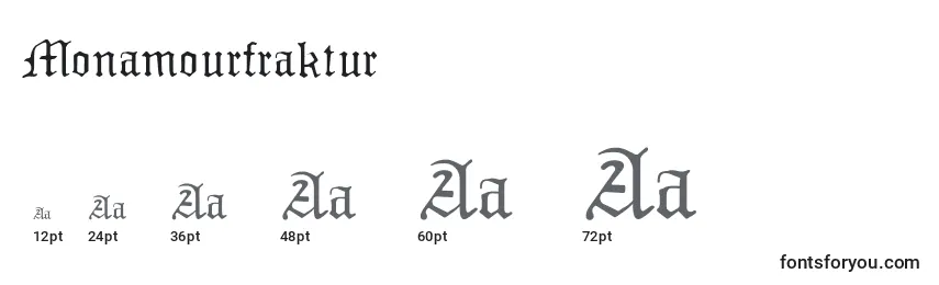 Размеры шрифта Monamourfraktur
