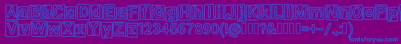 Highlight Font – Blue Fonts on Purple Background